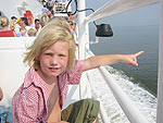 op de veerboot naar Borkum