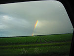 ...op weg naar huis, een knetterscherpe regenboog.